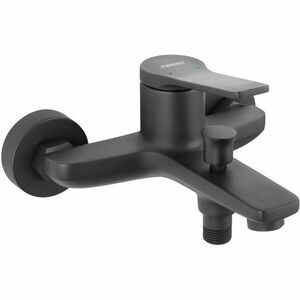 Baterie pentru cada/dus Ferro Stratos BSC1BL, aerator, cartus ceramic, Negru imagine