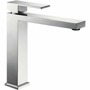 Baterie lavoar Idrobric Zoe, pipa inalta, crom lucios, cartus ceramic Ø 25 mm, racord flexibil inox 3/8F 35 cm, kit montaj imagine