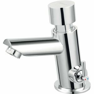 Baterie lavoar Ferro Presstige Pro Z501R, cu temporizare apa rece si apa calda, Crom imagine