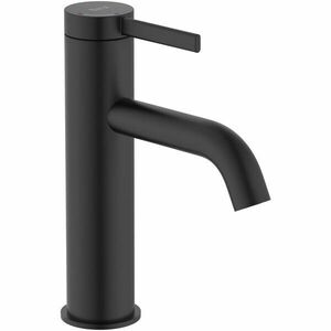 Baterie lavoar Roca Ona, corp neted, ventil click-clack si racorduri flexibile, Cold Start, negru mat imagine