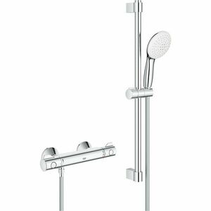 Baterie dus Grohe Grohtherm 800 34565002, aparenta, termostat, coloana dus, 600 mm, crom imagine