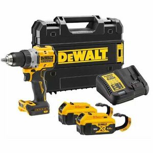 Masina compacta de gaurit si insurubat (bormasina) pe acumulator DeWALT DCD800P2T, 18V, motor fara perii, iluminare LED, 2x acumulator 5 Ah, 27/90 Nm, 2000 RPM, 2 viteze, include cutie transport TSTAK, incarcator rapid imagine