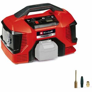 Compresor aer pe acumulator Einhell Power X-Change Pressito 18/21, 18 V, 10.5 bar presiune maxima, 21 l/min capacitate absorbtie, 71 cm furtun, fara acumulator/incarcator imagine