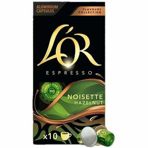 Cafea capsule, L'OR Espresso Hazelnut, 10 bauturi x 40 ml, 10 capsule compatibile cu Nespresso Original, 52 g imagine