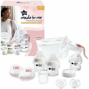 Set de pornire pentru alaptare Tommee Tippee Made for Me 2022: pompa de san manuala si accesorii, 0 luni + imagine