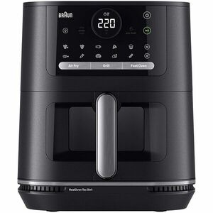 Friteuza cu aer cald, fara ulei, Braun MultiFry 5 HF5073, 3in1: air fryer, grill si cuptor, 2000 W, 6 L, tehnologie RealOven, 20 programe automate, temperatura ajustabila, ecran digital, oprire automata, negru imagine