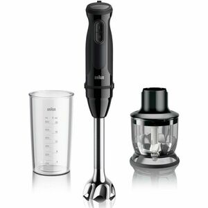 Mixer vertical Braun MQ30201M, 900W, 2 viteze, Tocator 350ml, Pahar gradat 600ml, Negru imagine