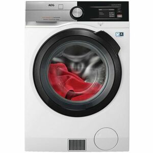 Masina de spalat rufe cu uscator AEG SERIA 9000 L9WAN61BCE, Spalare 10 kg, Uscare 6 kg, 1600 rpm, Clasa A, Wi-Fi, Pompa de Caldura, AbsoluteCare, SensiDry, ProSense, ProSteam, Motor Inverter, Display TFT, Alb imagine