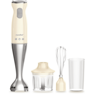 Mixer vertical Comfee SM0794CR, 3 in 1 (blender, tocator, tel), 2 trepte de viteza, Crem imagine