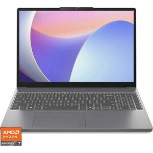 Laptop Lenovo IdeaPad Slim 3 15AHP10 cu procesor AMD Ryzen™ 7 8840HS pana la 5.1GHz, 15.3 WUXGA, IPS, 24GB DDR5 RAM, 1TB SSD, AMD Radeon™ 780M Graphics, No OS, Luna Grey imagine
