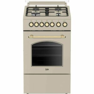 Aragaz mixt Beko FSE52135DCRSN, Clasa energetica A, 4 arzatoare, 5 functii, Bej imagine