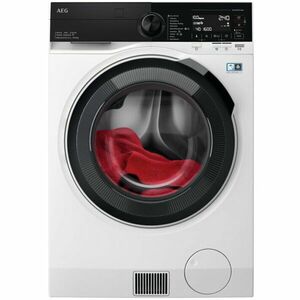 Masina de spalat rufe cu uscator AEG SERIA 9000 LWR98165NXE, Spalare 10 kg, Uscare 6 kg, 1600 rpm, Clasa A, Wi-Fi, Pompa de Caldura, AbsoluteCare, SensiDry, ProSense, ProSteam, Motor Inverter, Display TFT, Alb imagine