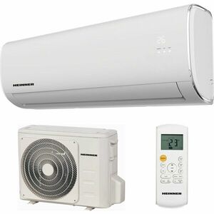 Aparat de aer conditionat Heinner Crystal HAC-18CRKIT, 18000 BTU, Kit instalare inclus, Clasa energetica Racire A++/ Incalzire A+, Follow Me, Turbo, Autocuratare, Alb imagine