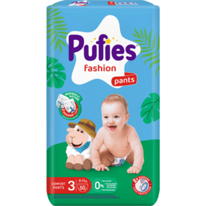 Scutece chilotel Pufies Fashion, marimea 3 Midi, 50 bucati, 6-11 kg, pachet Maxi imagine