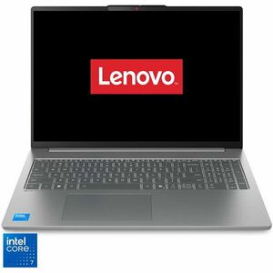 Laptop Lenovo IdeaPad Slim 5 16IRH10R cu procesor Intel® Core™ 7 240H pana la 5.2GHz, 16 2.8K, OLED, 120Hz, 32GB DDR5 RAM, 1TB SSD, Intel® Graphics, No OS, Luna Grey imagine