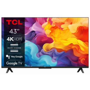 Televizor TCL LED 43P61B, 43''(109cm), Smart Google TV, 4K, Negru imagine