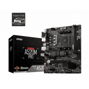 Placa de baza MSI, A520M PRO, Socket AM4 imagine