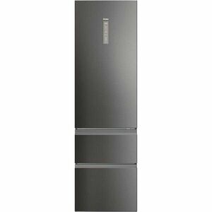 Combina frigorifica HAIER HTW5620CNMP, Total No Frost, 414 l, H 201 cm, Clasa E, Wi-Fi, negru imagine