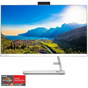 Sistem All-in-One Lenovo IdeaCentre AIO 3 24ALC6 cu procesor AMD Ryzen™ 5 7430U pana la 4.3GHz, 23.8, Full HD, IPS, 16GB DDR4, 512GB SSD M.2 2280 PCIe 4.0x4 NVMe, AMD Radeon™ Graphics, No OS, White imagine