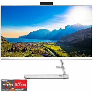 Sistem All-in-One Lenovo IdeaCentre AIO 3 24ALC6 cu procesor AMD Ryzen™ 7 7730U pana la 4.5GHz, 23.8, Full HD, IPS, 16GB DDR4, 512GB SSD M.2 2280 PCIe 4.0x4 NVMe, AMD Radeon™ Graphics, No OS, White imagine