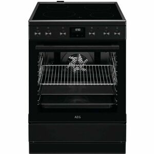 Aragaz AEG CCB6441NBB, Vitroceramic, 4 zone de gatit, Timer cu display electronic, Grill, Clasa A, 60 cm, Negru imagine