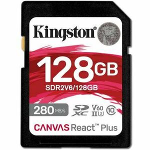 Card memorie Kingston SDXC Canvas React Plus Class 10 UHS-II 128GB imagine
