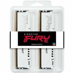 Memorie Kingston FURY Beast White 64GB DDR5 6400MHz CL32 Dual Channel Kit imagine