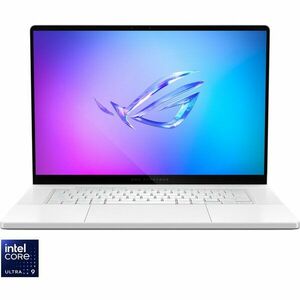 Laptop ASUS Gaming 16'' ROG Zephyrus G16 OLED GU605CR, 2.5K 240Hz G-Sync, Procesor Intel® Core™ Ultra 9 285H (24M Cache, up to 5.40 GHz), 64GB LPDDR5X, 2TB SSD, GeForce RTX 5070 Ti 12GB, Win 11 Pro, Platinum White imagine