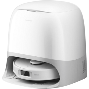 Robot de aspirare Roborock Qrevo Curv 5A1 QRCS02-00, 18500 PA, tehnologie HyperForce, sistem Dual Anti-Tangle, dock multifunctional 3.0, autocuratare cu apa fierbinte, uscare cu aer cald, alb imagine