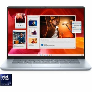 Laptop DELL 16'' Inspiron 16 Plus 7640, 2.5K, Procesor Intel® Core™ Ultra 7 155H (24M Cache, up to 4.80 GHz), 16GB DDR5, 1TB SSD, GeForce RTX 4050 6GB, Win 11 Pro, Ice Blue, 3Yr CIS imagine
