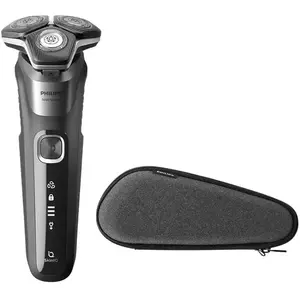 Aparat de Ras Philips Series 5000 S5887/30 Acumulator, Autonomie 60 min, SkinIQ, Gri imagine