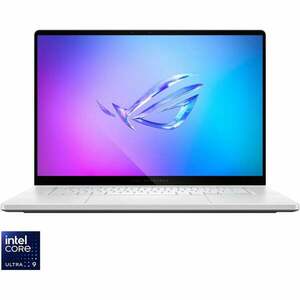 Laptop Gaming ASUS ROG Zephyrus G16 GU605CX cu procesor Intel® Core™ Ultra 9 285H pana la 5.4GHz, 16, 2.5K WQXGA, OLED, 240Hz, G-Sync, 64GB LPDDR5X, 2TB SSD, NVIDIA® GeForce RTX™ 5090 24GB GDDR7, No OS, Platinum White imagine