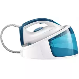 Statie de calcat PHILIPS FastCare Compact GC6722/20, 2400W, 300g/min, 1.5l, talpa ceramica, alb-albastru imagine