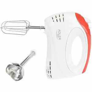 Mixer de mana AD 4212, Blender vertical, 2in1, 300 W, 5 viteze, Alb/Rosu imagine
