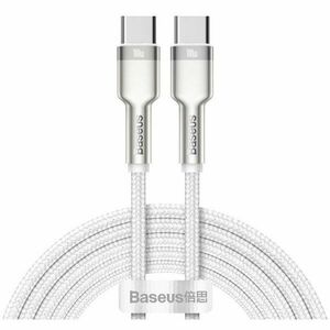 Cablu de date / adaptor Baseus Cafule CATJK-D02, USB-C Male la USB-C Male, 2 m, White imagine