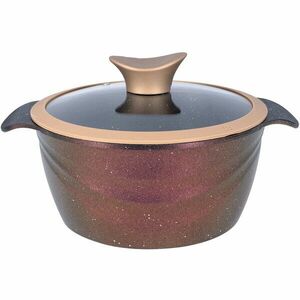 Oala Neoklein CSG20-Royal, cu capac din sticla, 20 cm, 2.6 L, aluminiu turnat, invelis anti-aderent, Royal imagine