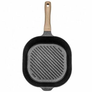 Grill Neoklein GR30, 30 cm, aluminiu turnat, invelis anti-aderent, Negru imagine