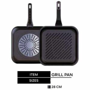 Tigaie Grill NeoKlein PH-GP28 pe inductie, 28 cm, culoare Black imagine