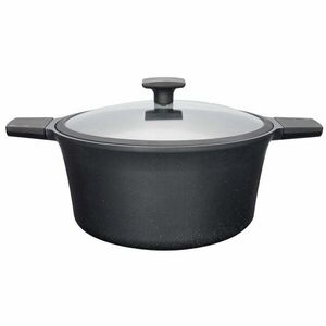 Oala Neoklein PHHO-CS24 pe inductie cu capac de sticla, 24 cm, culoare Black imagine