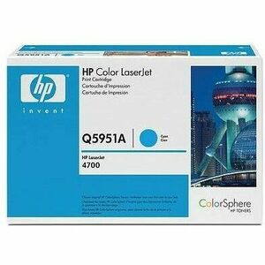 HP Q5951A Toner Cyan Color LaserJet Print Cartridge for CLJ4700 11000pages Q5951A imagine
