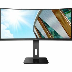 Monitor LED AOC CU34P2A Curbat 34 inch 4 ms Negru 100 Hz imagine