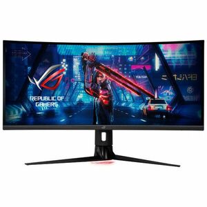 Monitor Gaming IPS LED ASUS ROG Strix 34 XG349C, UWQHD (3440 x 1440), HDMI, DisplayPort, Boxe, Ecran curbat, 180 Hz, 1 ms, Negru imagine