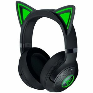 Casti gaming wireless Razer Kraken Kitty V2 BT, 2 zone iluminare Razer Chroma RGB, autonomie pana la 40h cu incarcare Type C, Negru imagine
