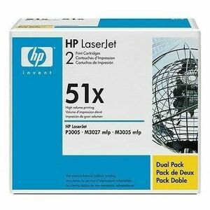 HP Q7551XD Toner Cartridge Dual Pack Black 13.000 pages imagine