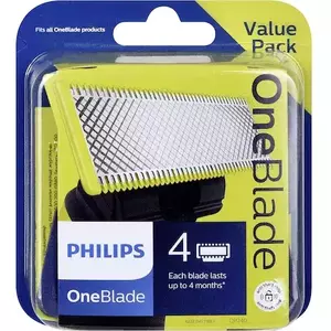 Rezerva OneBlade QP240/50 kit 4 lame, compatibil OneBlade si OneBladePro, Verde imagine
