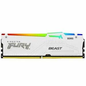 Memorie RAM DDR5, 16GB, 5200MHz, CL36, 1.35V, FURY Beast White, RGB imagine