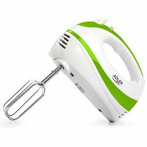 Mixer de mana AD4205G, 300 W, 2 teluri si 2 carlige, 5 Viteze + Turbo, Alb/Verde imagine