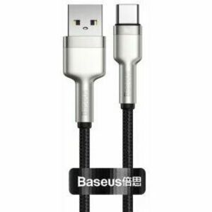 Cablu alimentare si date Baseus Cafule Series, Fast Charging Data Cable pt. smartphone, USB la USB Type-C 66W, braided, 1m, negru imagine