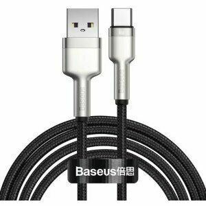 Cablu alimentare si date Baseus Cafule Metal, Fast Charging Data Cable pt. smartphone, USB la USB Type-C 66W, 2m, negru imagine