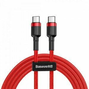 Cablu alimentare si date Baseus Cafule, Fast Charging Data Cable pt. smartphone, USB Type-C la USB Type-C 3A / 60W, 1m, rosu imagine